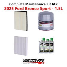 2025 Ford Bronco Sport 1.5L Complete Oil, Air & Cabin Filter Kit (0W-20)
