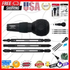 BALL GRIP 1/4" Hex. Bit Interchangeable Screwdriver Bit 3PC. +1, +3 / +2, -6 ...