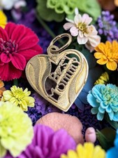 Solid 14K Yellow Gold Best Mommy Heart Necklace Pendant