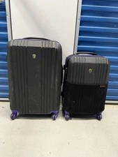 Olympia USA Luggage Set Expandable Hardcase Spinner Wheels in Mauve (2-Piece)
