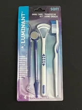 Luminant Oral Care Kit Soft 4 Count Blue