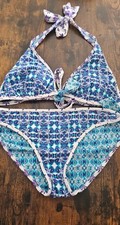Women's Bikini Set Swimsuit Size M Reversible Multicolor