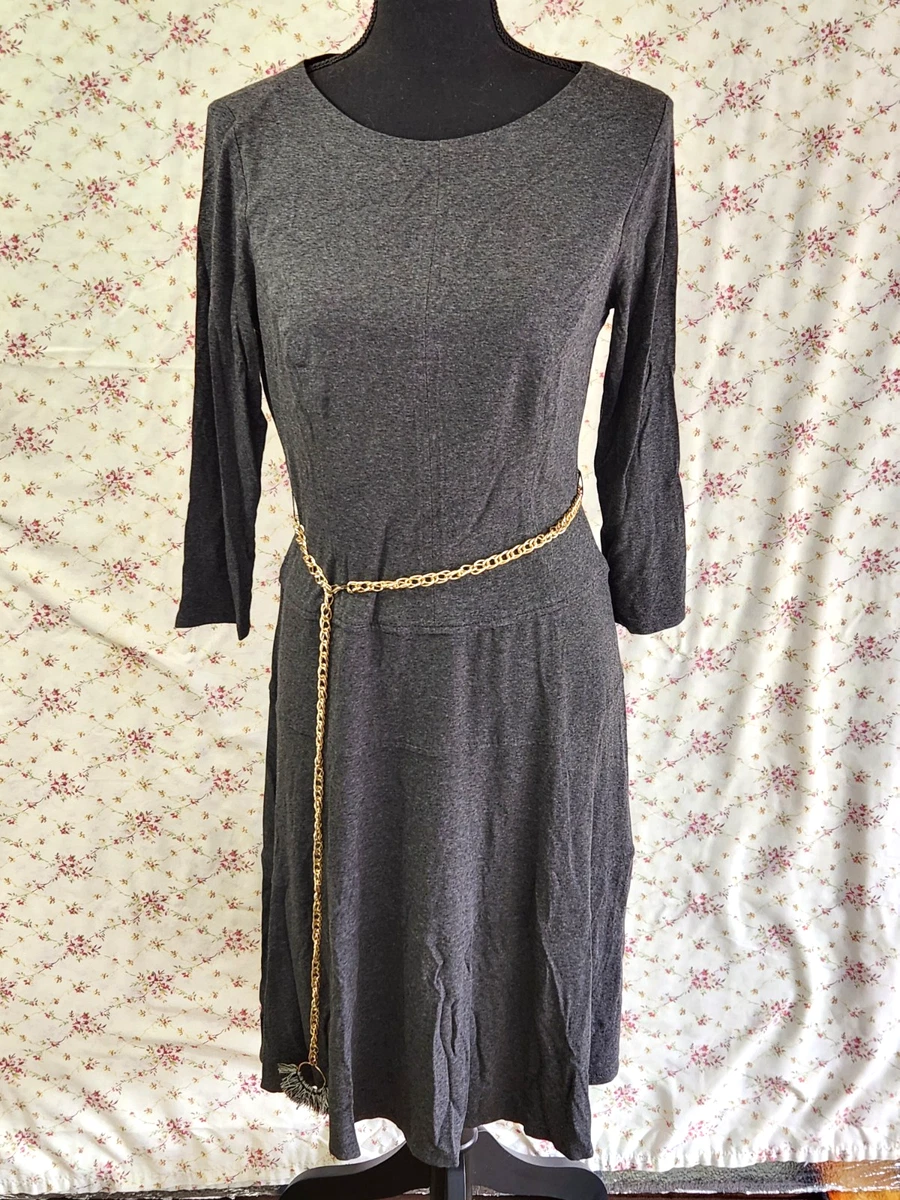 knee length dresses for ladies Elmer Red Stripe Long Sleeve Knit Mini Dress
