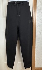 GAP Womens Logo Jogger Sweatpants Black Size L NWT Fleece Drawstring