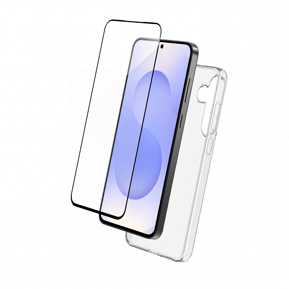 Coque souple Galaxy S25 FE et son verre trempé pour éviter les écrans brisés
