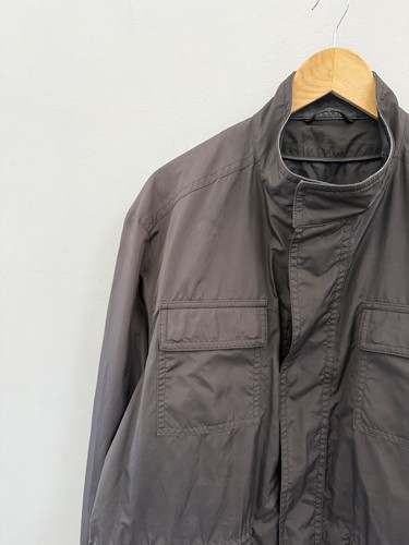 Zegna Herren Jacke schwarz Nylon mit Lederbesatz Größe XXL - Bild 3 von 21