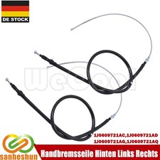 2x Handbremsseile Hinten Links & Rechts für Audi A3 8L1 VW Golf 4 1J5 Seat Skoda