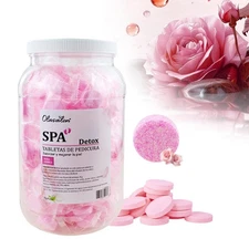 40pcs Foot Bath Effervescent Tablets Essential Oil Bath Salt Spa Foot Care  M3W9