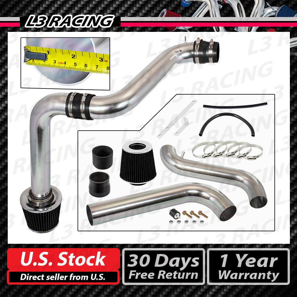 BLACK COLD AIR INDUCTION INTAKE + FILTER FOR HONDA 90-93 ACCORD DX LX EX SE 2.2L