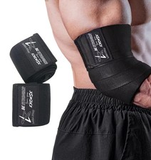 Elbow Wraps for Weightlifting, Bench Press, Cross Training One Size, Black