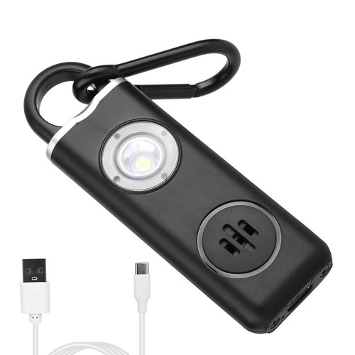 Safety Alarm LED Flashlight Emergency Self Defense Loud Siren Black/ White - Picture 4 of 19