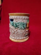 Vintage Tavern Scene Porcelain Mustache Stein Made In Japan. Excellent Condition