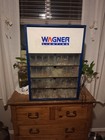 Vintage Wagner Automotive Lighting Bulb Cabinet Sign Stocked With Bulbs & Fuses