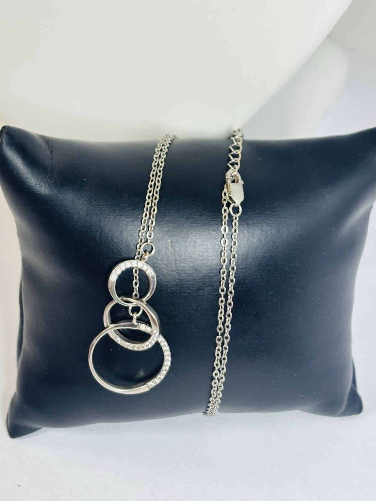 925 Sterling Silver Geometric Interlocking Circle… - image 3