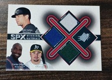 SPX 2001 Winning Materials Update Trios Helton Delgado Giambi HDG JERSEY- c