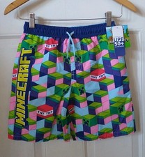 MINECRAFT YOUTH BOYS UPF 50 SWIM TRUNK, SIZE 10