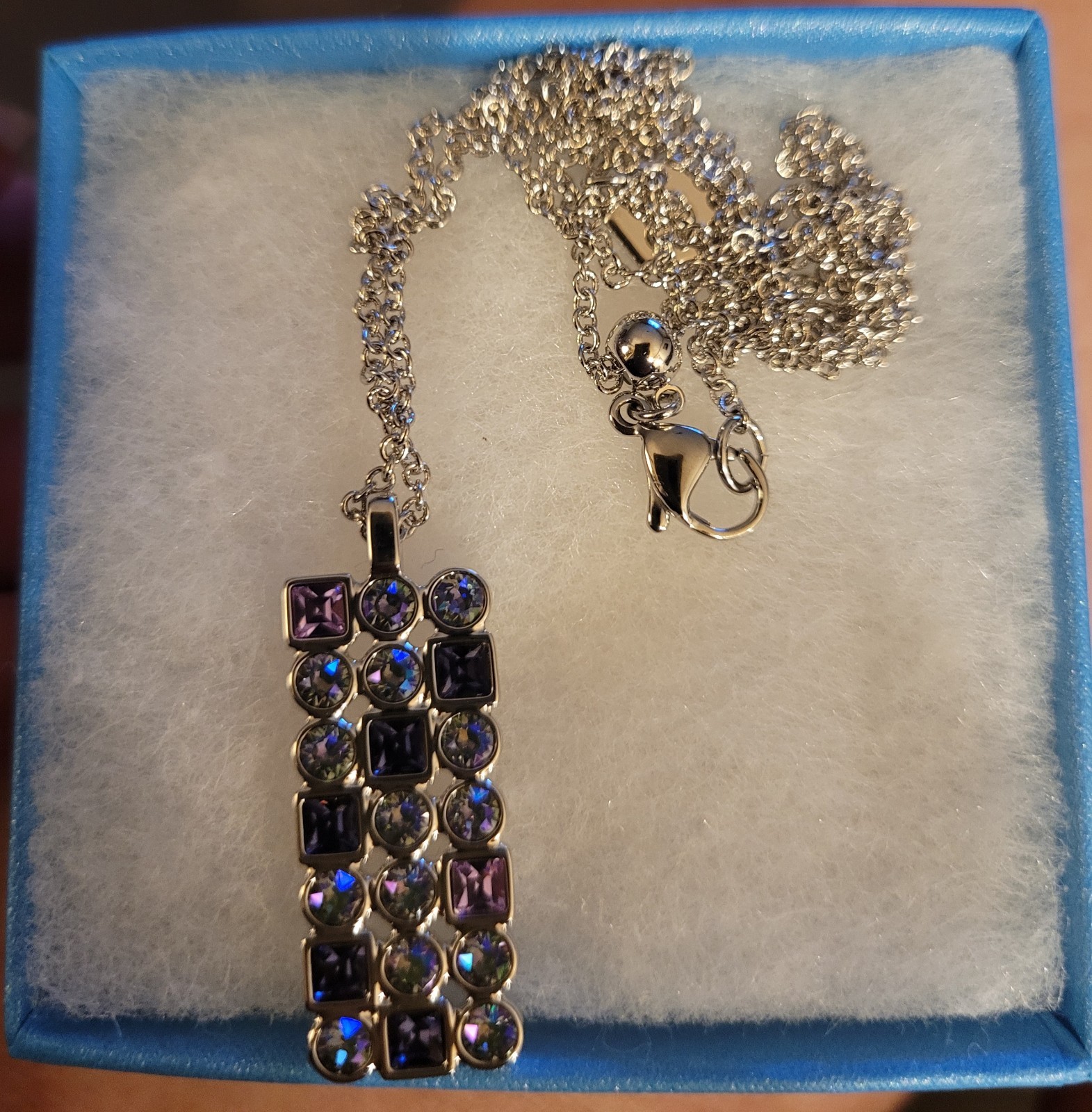 Touchstone Crystal MORSE CODE Pendant/Necklace Pu… - image 1