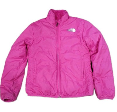 The North Face Girl Reversible Mossbud Fuschia Pink Jacket 10 M