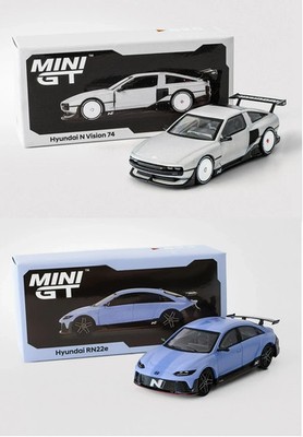 Hyundai N Vision 74 RN22e Diecast Mini Car 1:64 Scale Mini GT N Collection
