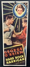 original 1935 HARD ROCK HARRIGAN Insert Movie Poster 14x36 - GEORGE O'BRIEN