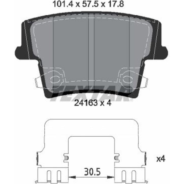 Textar 2416303 Bremsbelagsatz FüR Chrysler Lancia Dodge 300C Thema Challenger-image