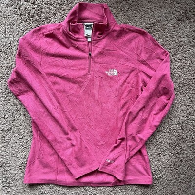 The North Face Damen Fleece Pullover 1/4 Zip Pink Größe S TKA100