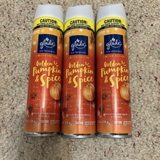 3 Glade Limited Edition Air Freshener Golden Pumpkin  Spice NEW 8.3 oz