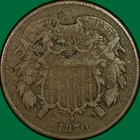 1870-P Two Cent Piece — photo from another recent sale