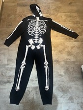 H&M Kostüm Fasching Skelett Gr. 170 S/M Neu mit Etikett  Faschingskostüm Anzug