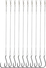 Circle Hooks Rigs Saltwater Steel Leader Wire 25pcs Heavy Duty Bass Catfish Rig 