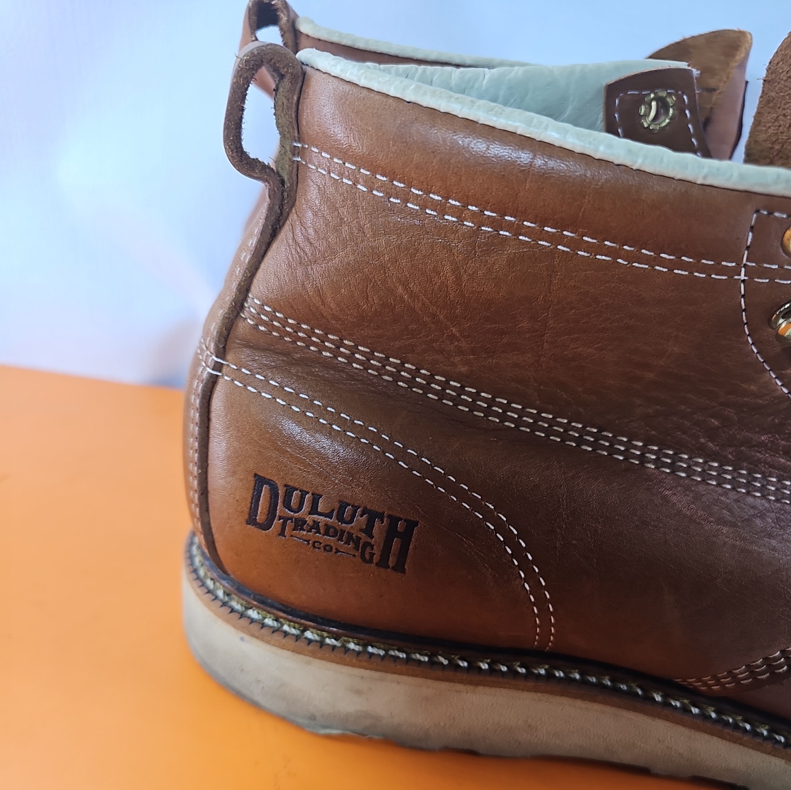 Duluth Trading Boots Brown Company  Moc Toe Boots Leather Size 11.5 image 2