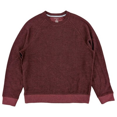 Van Heusen Mens Cabernet Red Long Sleeve Crew Neck Birdseye Sweatshirt Medium