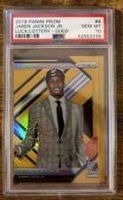 2018 Panini Prizm Gold Jaren Jackson Jr RC PSA 10 Luck Of The Lottery Rookie /10