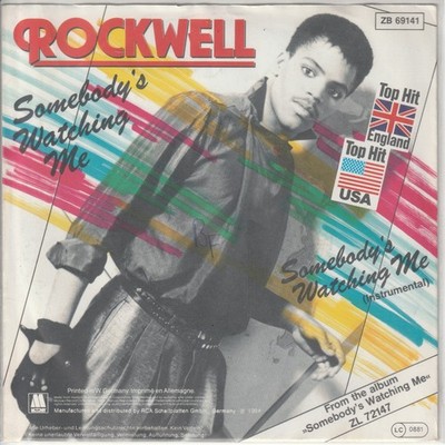 Rockwell   Somebody´s watching me - RCA Motown ZB 69141 -   1984   dt. 7 -Single