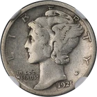 1921-D Mercury Dime NGC VG Details Key Date Nice Eye Appeal Nice Strike