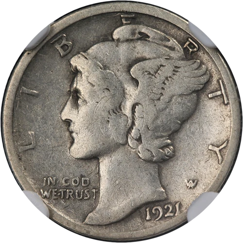 1921-D Mercury Dime NGC VG Details Key Date Nice Eye Appeal Nice Strike