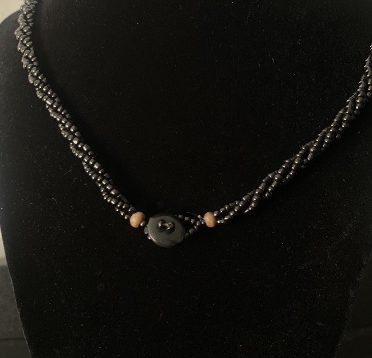 Vintage Shell Handmade Beaded Statement Necklace … - image 2