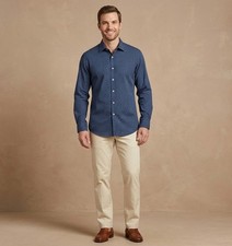 65 Alfani Mens Print Dress Shirt