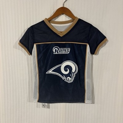 OFFICIAL NFL  LOS ANGELES RAMS REVERSIBLE FLAG  JERSEY' YOUTH SIZE S-8/10 DD-13