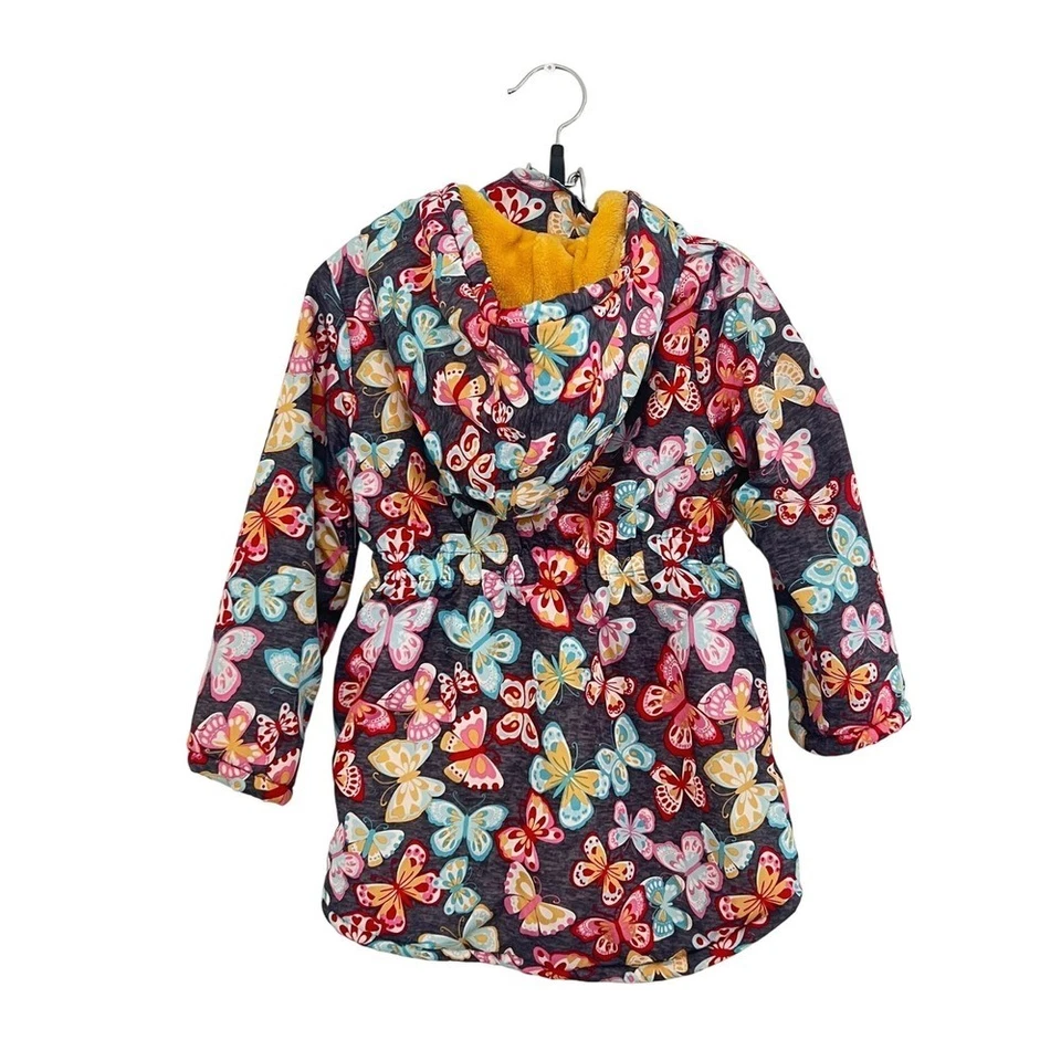 Chaqueta Penelope Mack Niñas Talla 4 Estampado Mariposa Con Capucha Invierno Forrada para Lluvia Foto 2 de 4