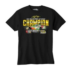 Kyle Busch #18 Joe Gibbs Black 2015 Championship Men's 2 Sided Shirt