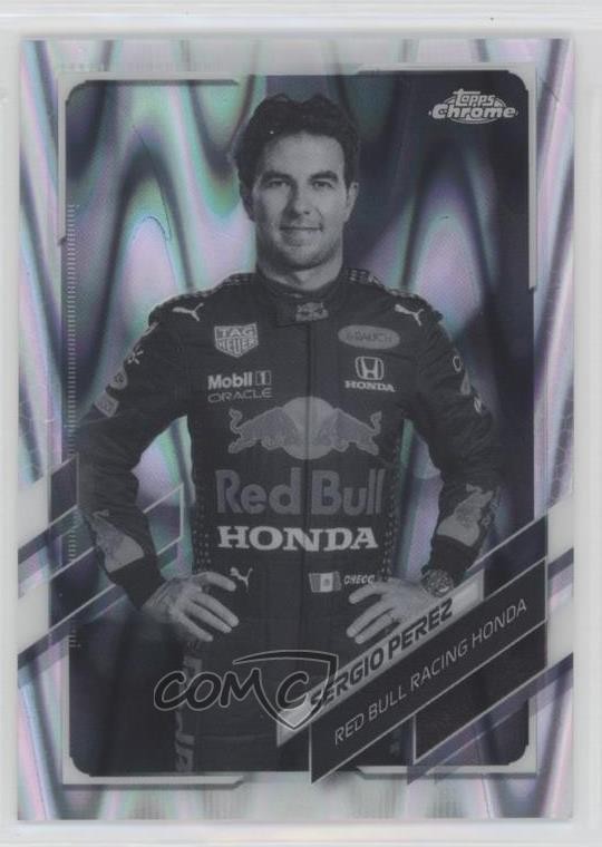 2021 Topps Chrome Formula 1 Black & White RayWave Refractor Sergio Perez #4 0o5t