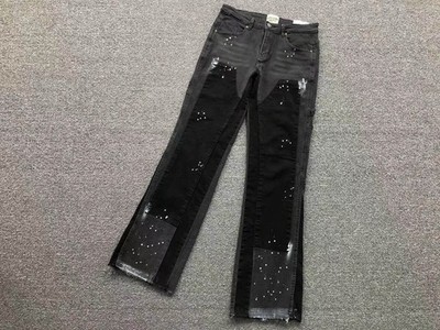 Gallery Dept. Jeans   Black Denim mit Paint Splatter, Side Stripes