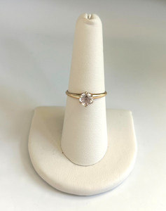 Vintage 14K Yellow Gold Solitaire Ring Setting 1.7 Grams Sz 7.5 Scrap Or Useable