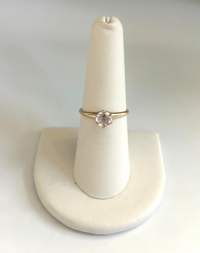 Vintage 14K Yellow Gold Solitaire Ring Setting 1.7 Grams Sz 7.5 Scrap Or Useable