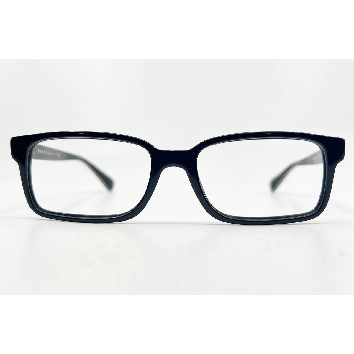 Prada VPR 15Q 1AB-1O1 Black Rectangular Eyeglasses Frames 52-17