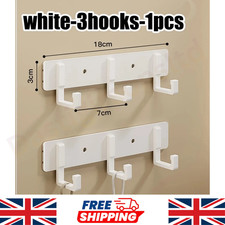 Wall Coat Rack Black Hooks Heavy Duty Clothes Towel Hanger for Bathroom Kitchen