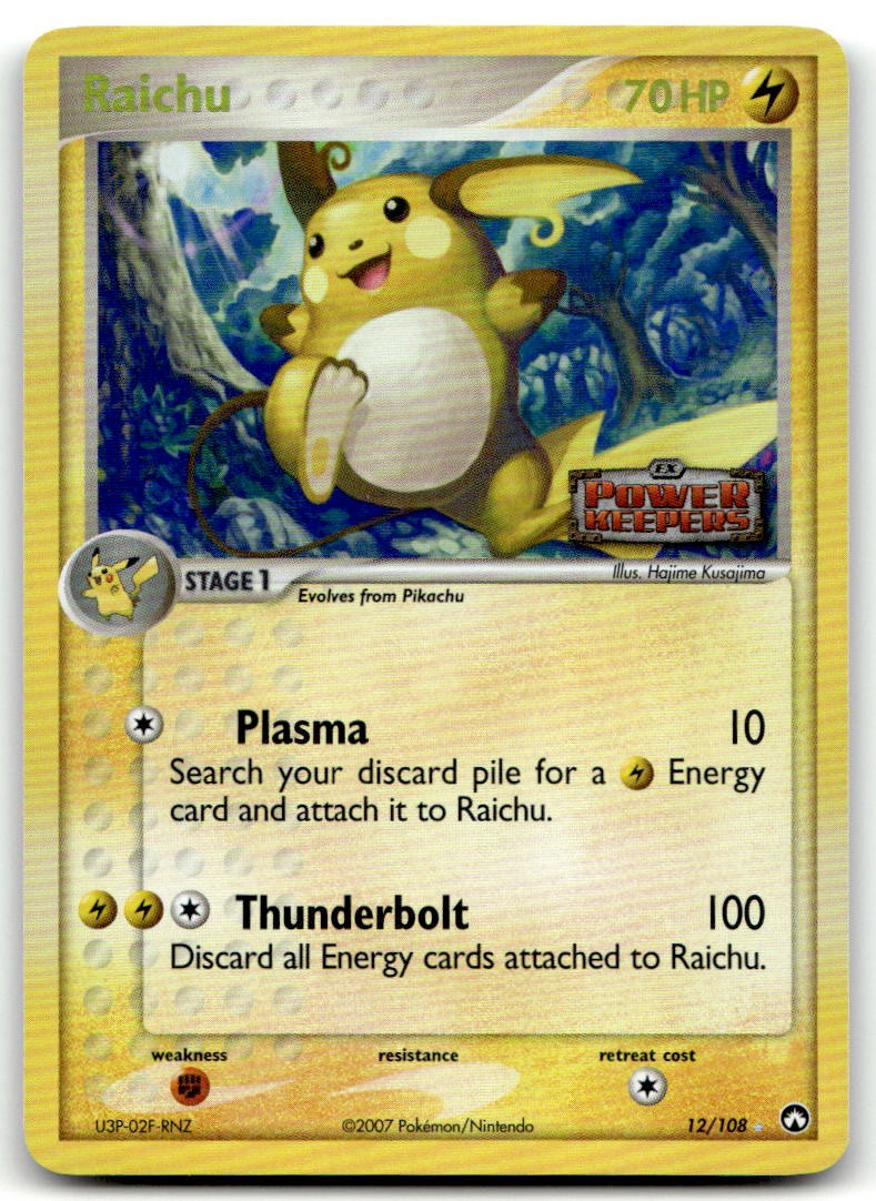 Raichu 2007 EX: Power Keepers #012/108 Reverse Holo Price Guide