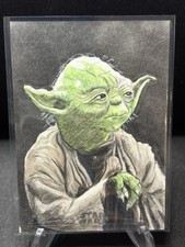 Marketplace image: 2026 Topps Chrome Star Wars Galaxy Yoda SKETCH CARD 1/1 Artist William Roger
