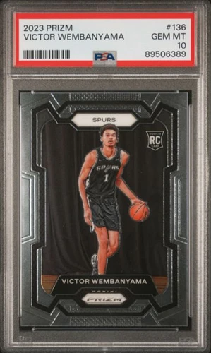 2023-24 Panini Prizm - Victor Wembanyama #136 (RC) SA Spurs PSA 10 GEM MINT!